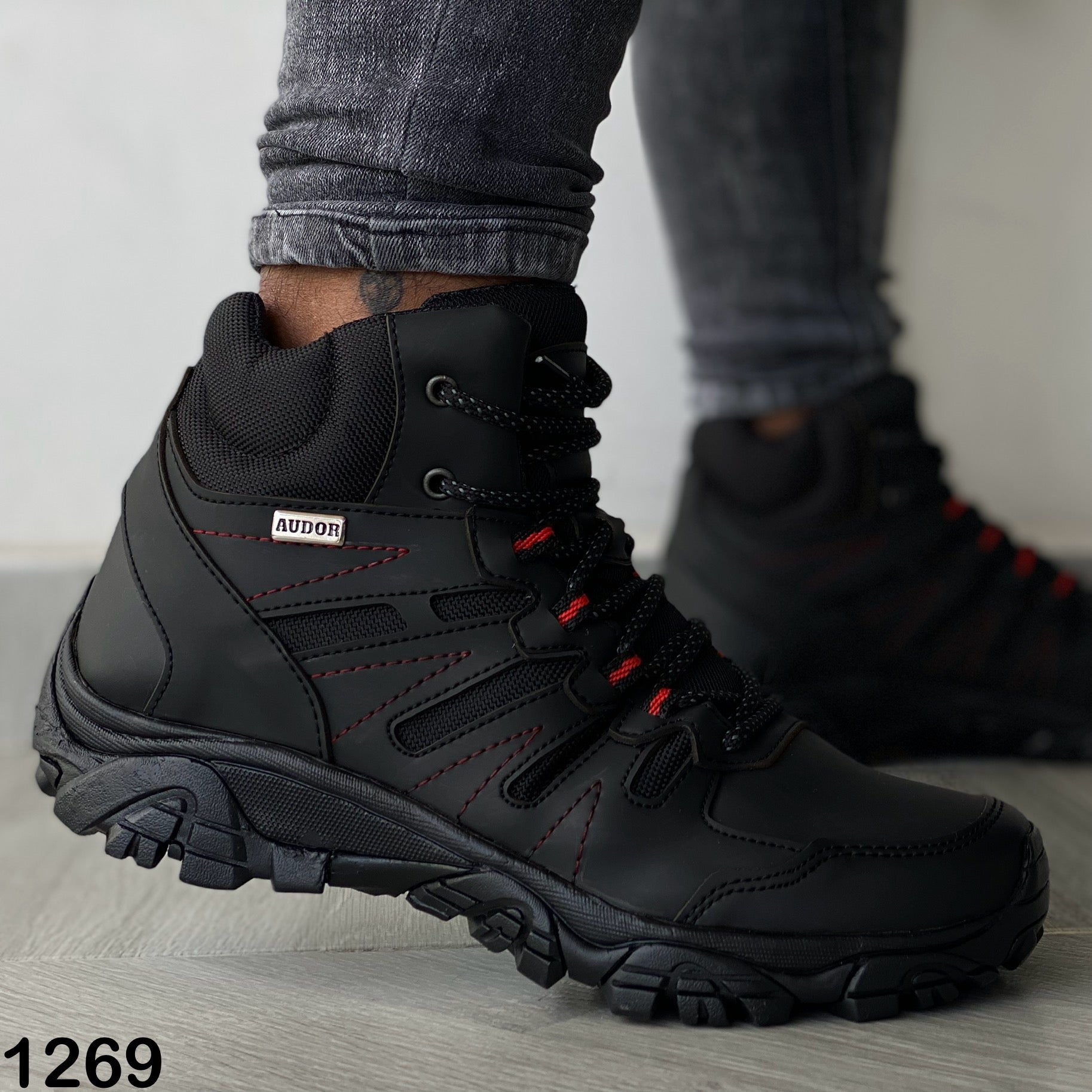 Botas Zapatilla Negras Zapatillas De Deporte Para Hombre, Botas