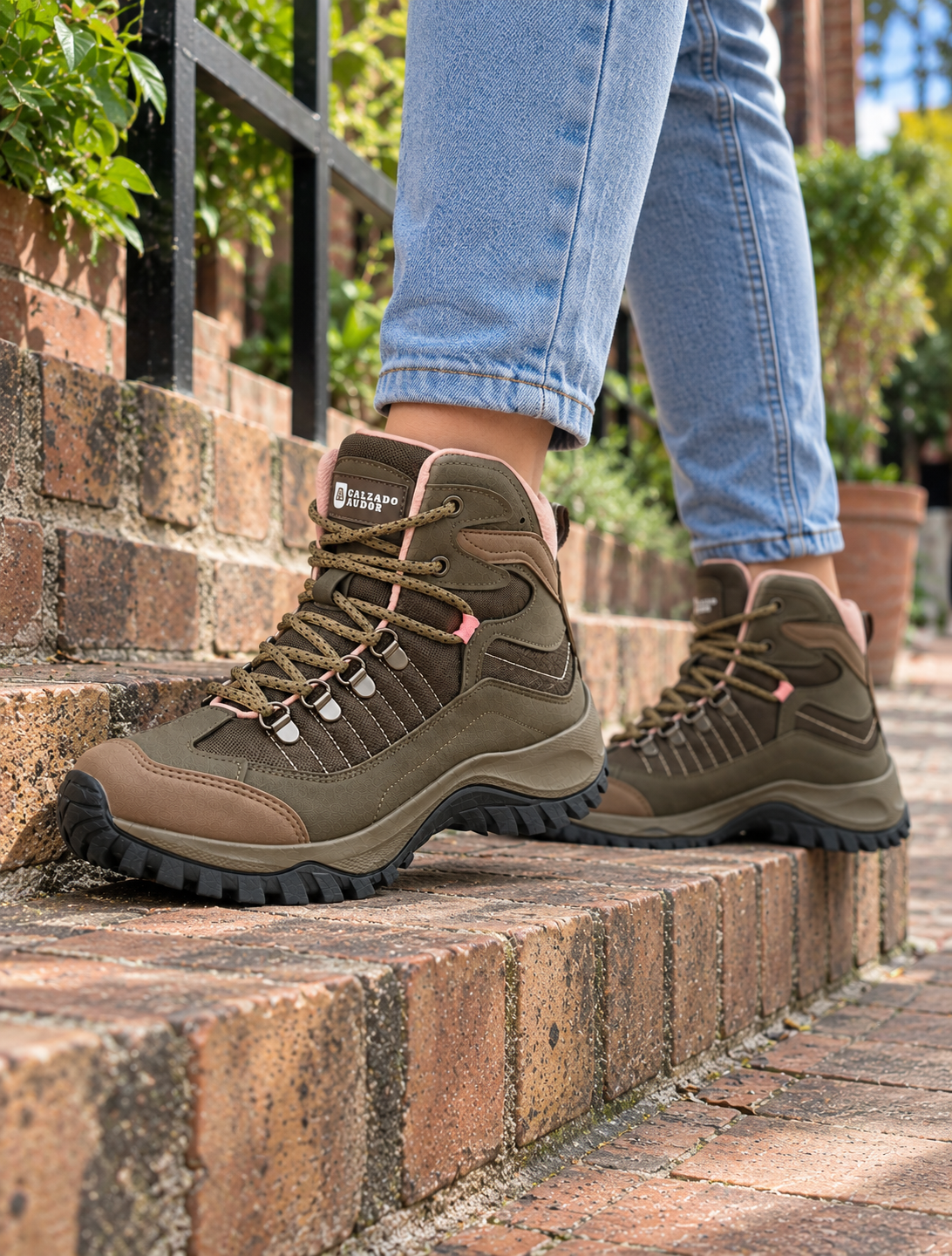 Bota mujer Outdoor Ref- 1475 Verde