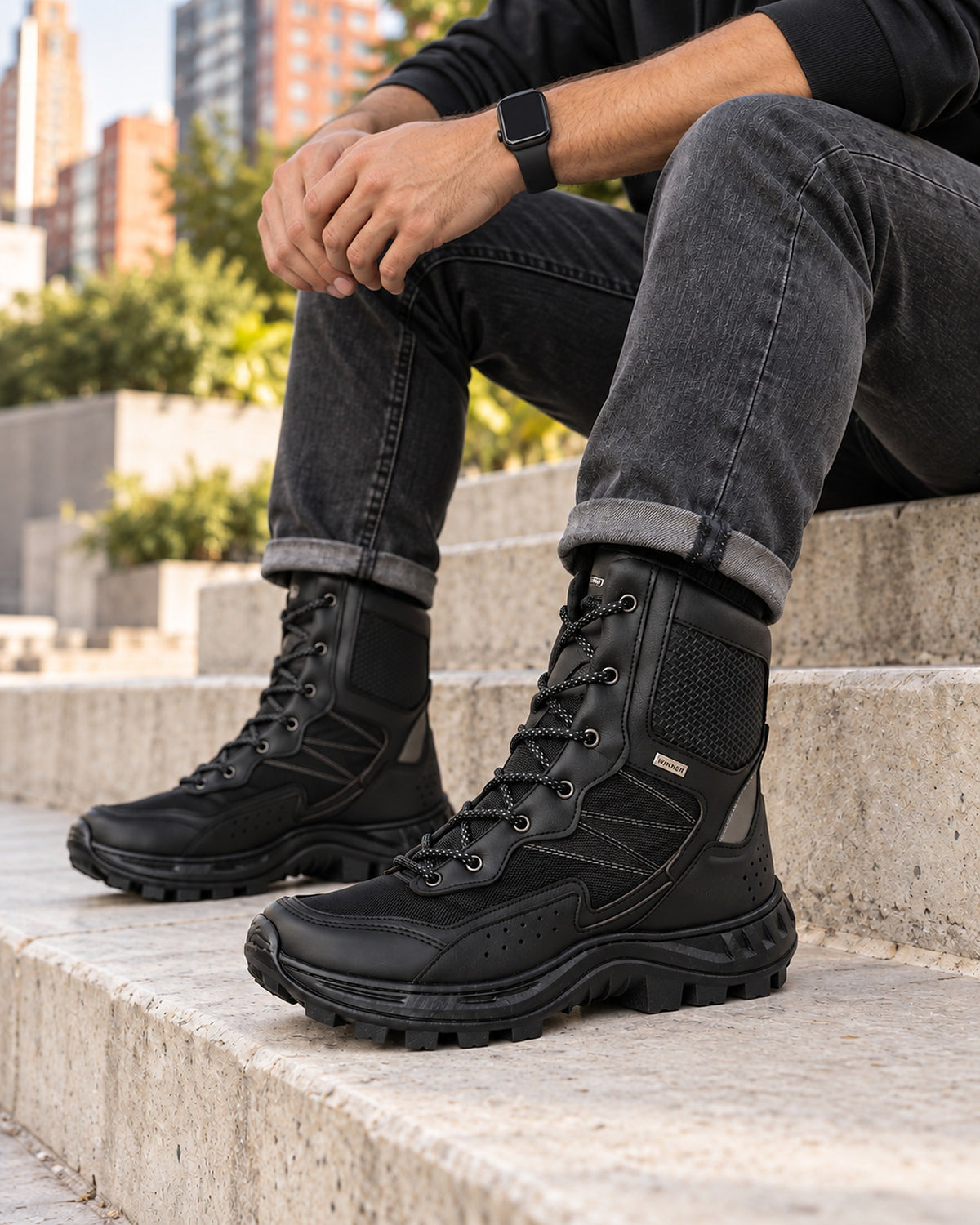 Bota Hombre Outdoor Ref- 2258 Negra