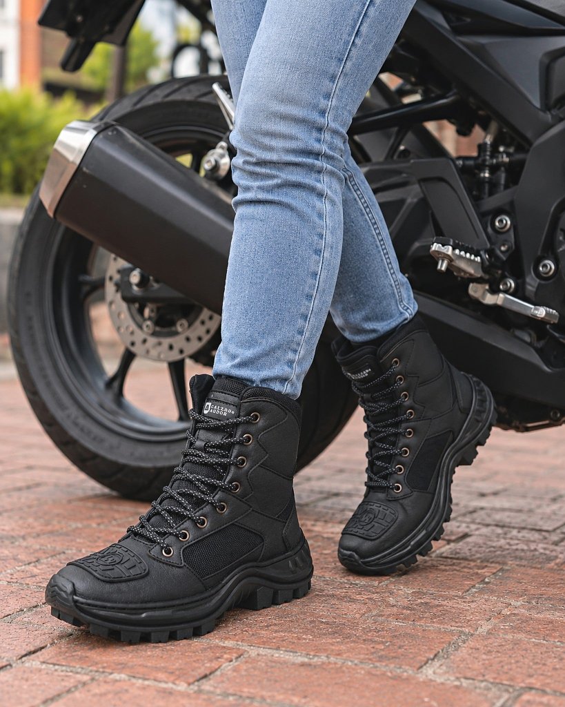 Bota mujer motera Ref- 2614 Negra - Calzado Audor