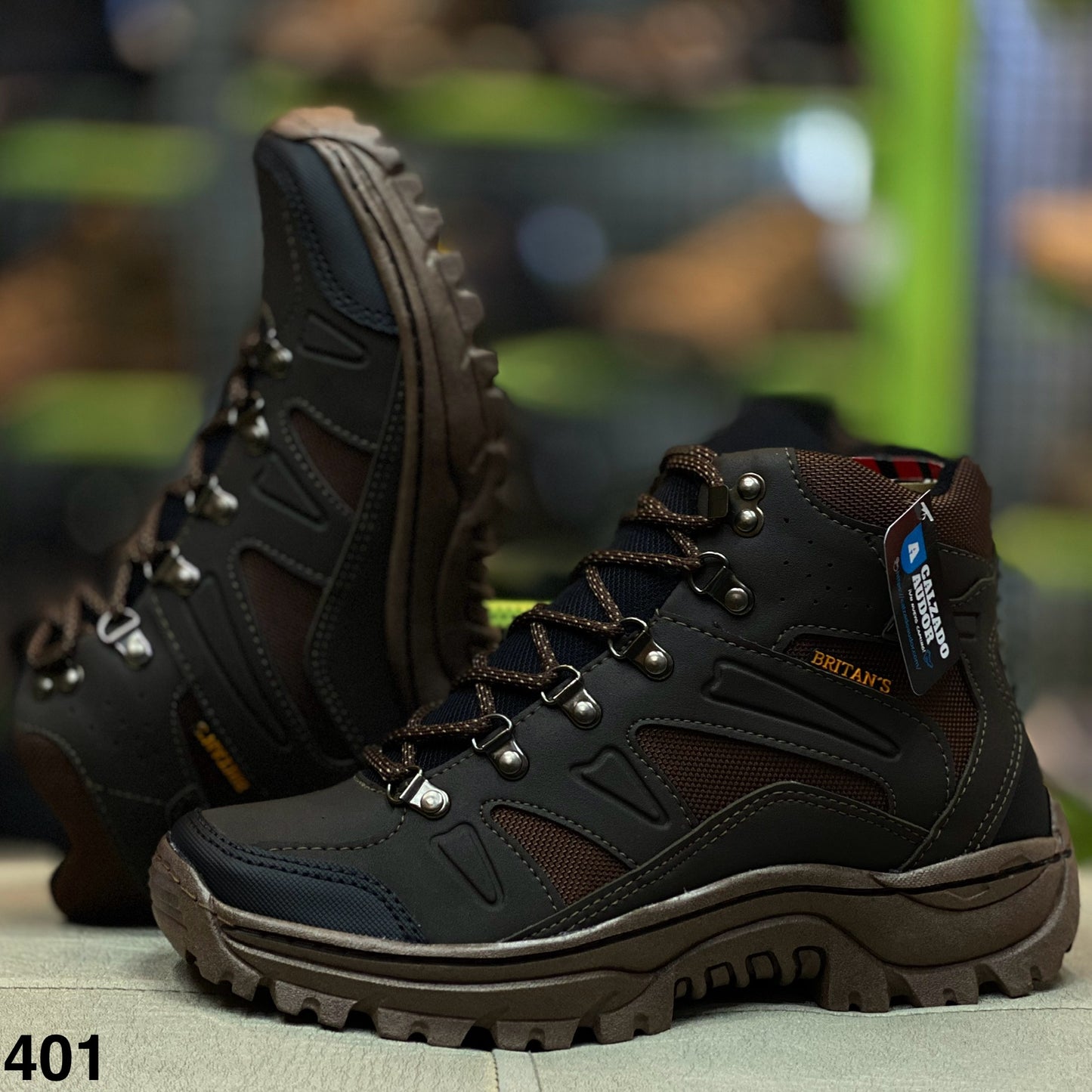 Bota Hombre Outdoor Ref- 401 Cafe