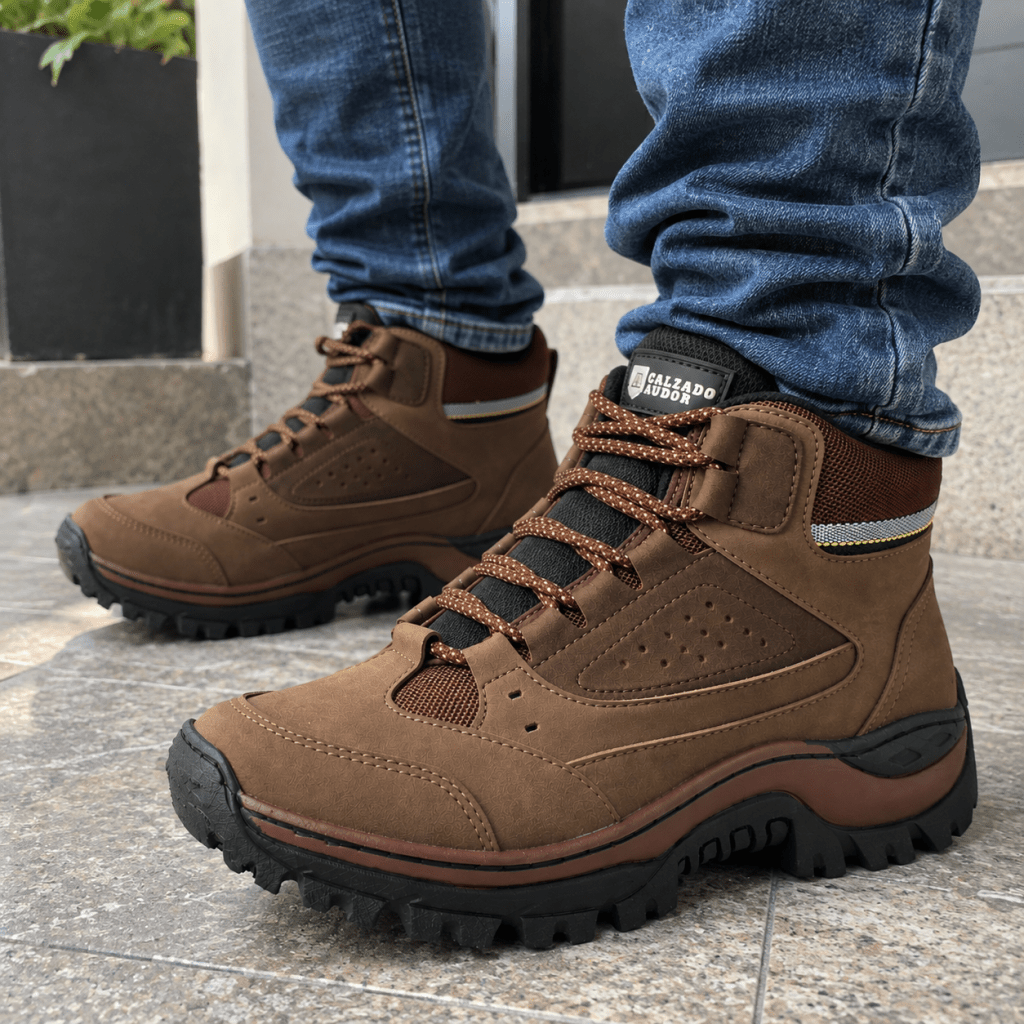 Bota Hombre Outdoor Ref- 601 Cafe - Calzado Audor