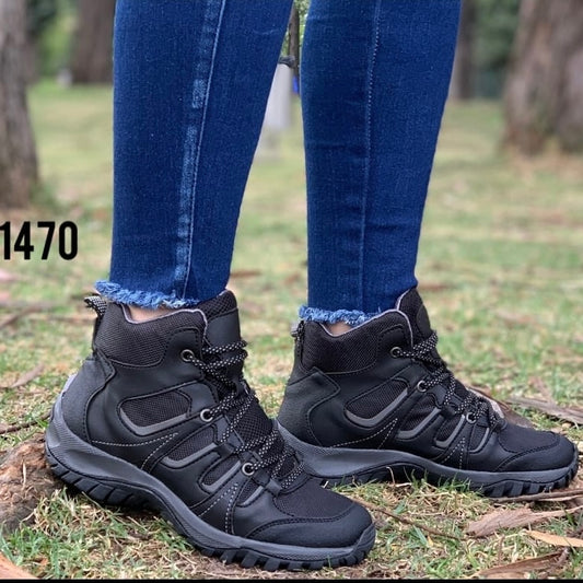 Bota Mujer Outdoor Ref 1470 Negra