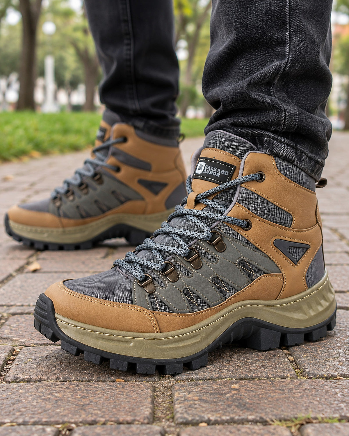 Bota Hombre Outdoor Ref- 2451 Azul - miel
