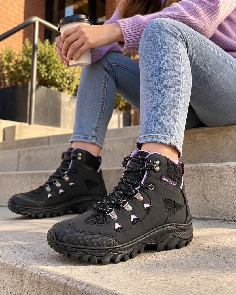 Bota mujer Outdoor Ref- 1006 Negra - Calzado Audor
